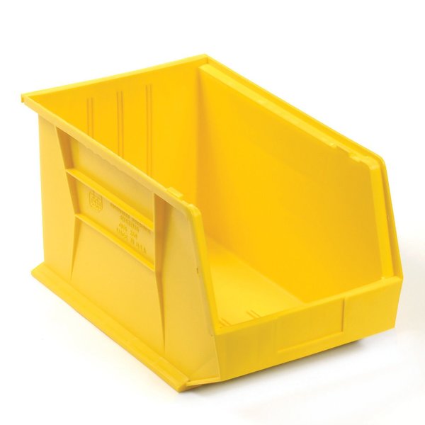 Quantum Storage Systems Storage Bin, Plastic, 11 in W, 10 in H, Yellow QUS260YL